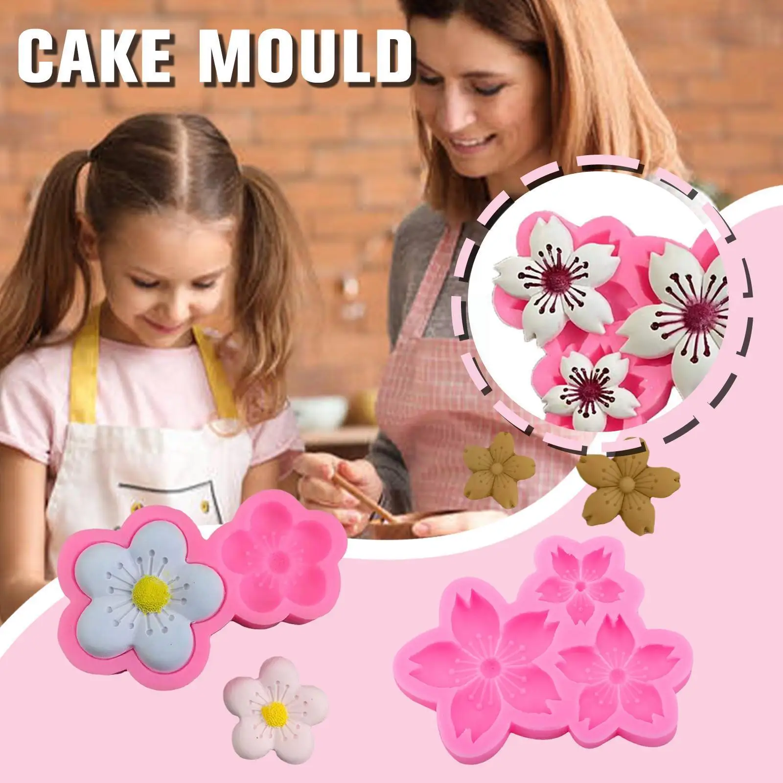 

Plum Chrysanthemum Sunflower Silicone Mold Fondant Epoxy Resin DIY Decorate Candy Mould Molds Homemade Biscuit Chocolate Ca Q8M8