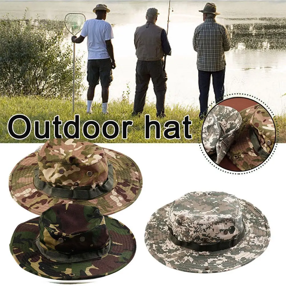 

Versatile Design Military Camo Bucket Sun Cap Waterproof Fisherman Camping Fishing Outdoor Hats Outdoor A3Q2
