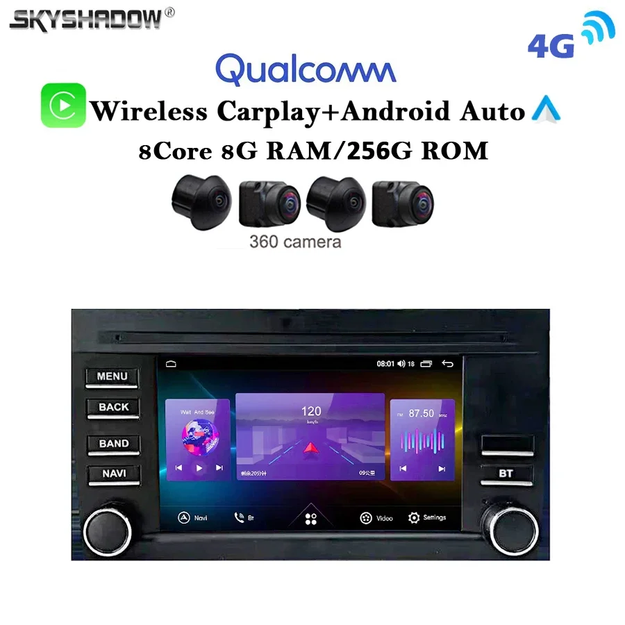 12G + 256G Carplay Auto Android 13.0 4G LTE IPS DSP Автомобильный DVD-плеер GPS-карта WIFI Bluetooth RDS Радио для