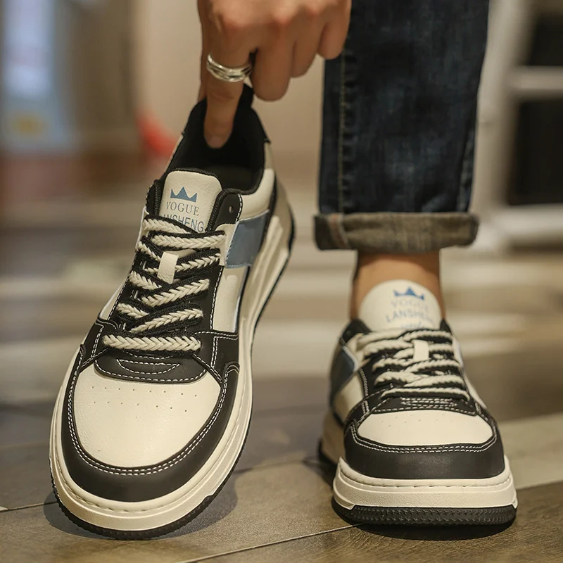 Высококачественная красивая мужская обувь из искусственной кожи. Осенне-зимняя