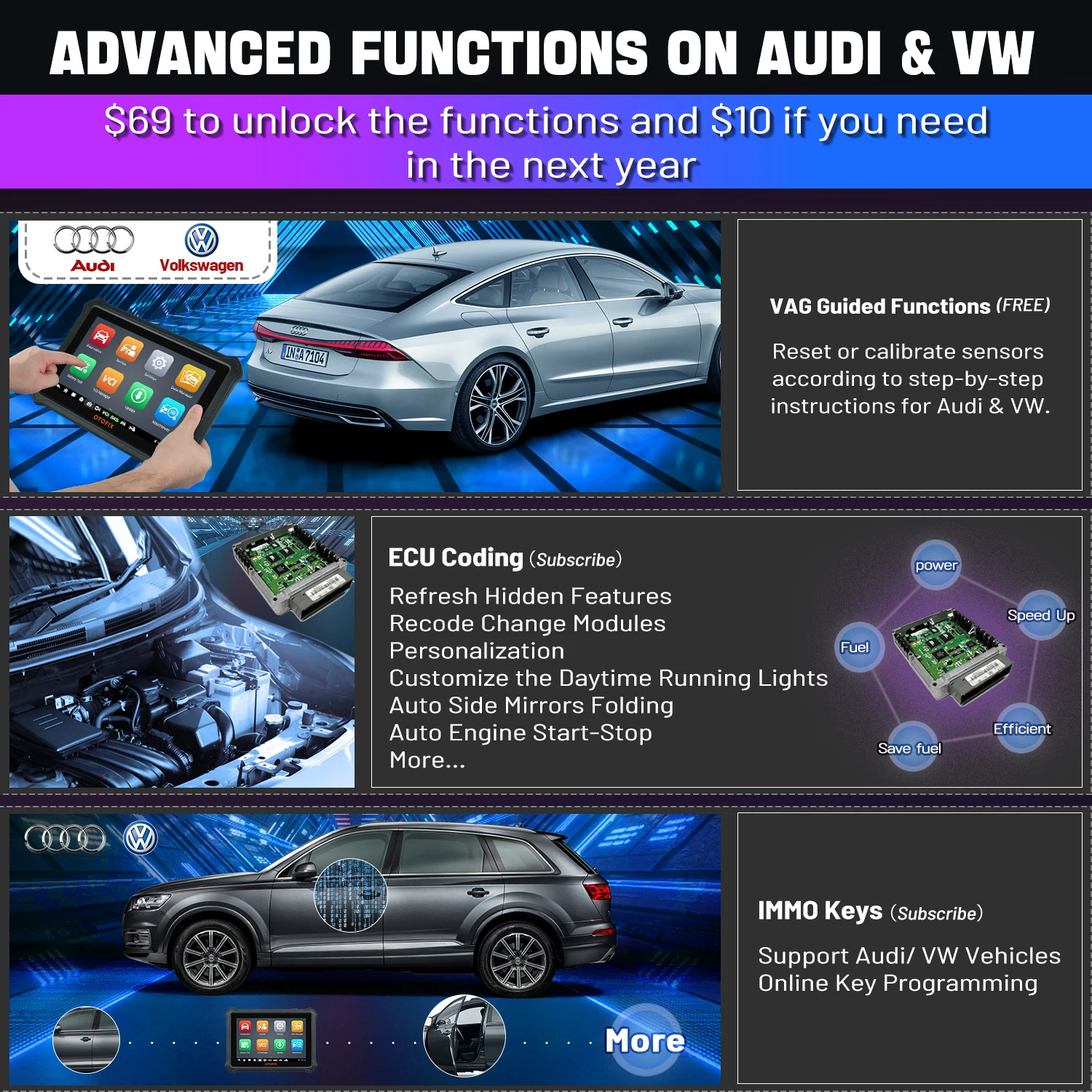 Autel OTOFIX D1 Автомобильный диагностический сканер OE-уровень все системы Диагностика