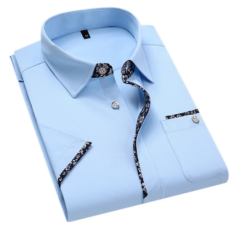 

Men's New Short Sleeve Shirts Korean Style Fashion Casual Slim Short Sleeve Shirts Men's Printing shirt