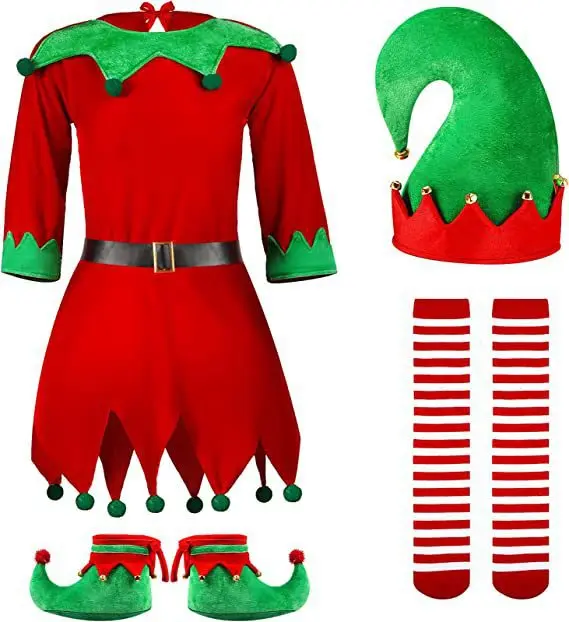 

Оптовая продажа, Детский комплект с зеленой рождественской елкой, семейная упаковка, одежда для родителей и детей, Детский костюм зеленого эльфа, Рождественский костюм для сцены