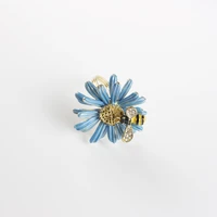 1pcs sun flower and bee napkin buckle ring for wedding party supplies table decoration metal material kichen accessoriesfor
