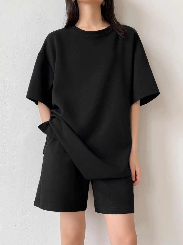 

Summer Outfits For Women 2023 Shorts Suit Fashion Casual Sports Ladies Two Piece Set Black Cheap Clothing Free Shipping Offers