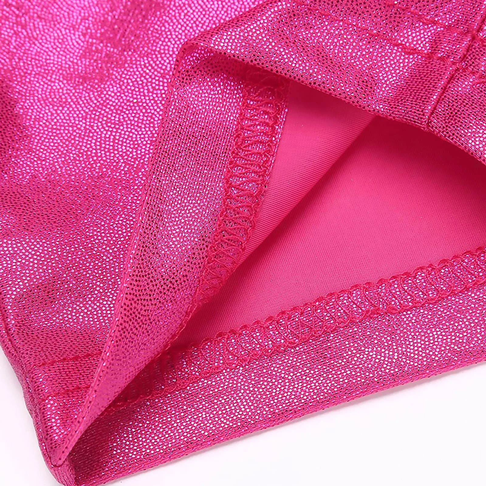 Kids Girls Ballet Dance Outfits Children's Glittering Dancewear Shiny Jazz Dancing Costumes Sleeveless Crop Top with Shorts