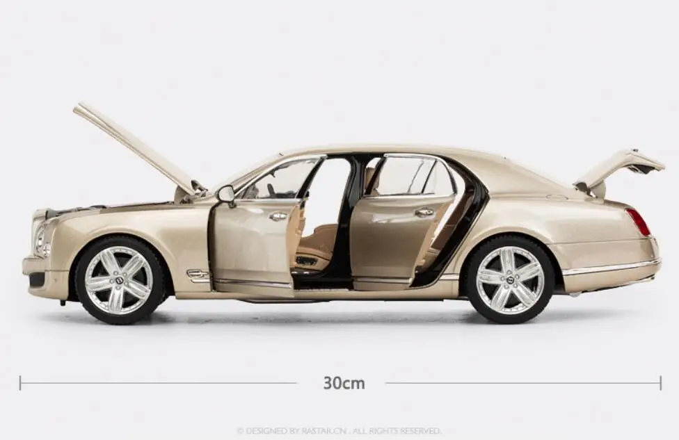 Новинка 1:18 для Rastar Bentley Mulsanne 2017 литая металлическая Модель автомобиля игрушки