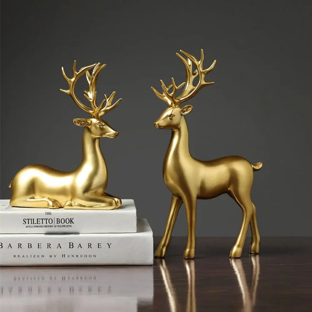 

Living Room Office Desk Decorative Sitting Standing Deer Animal Desk Deer Model Home Decoration Deer Figurines Animal Statues