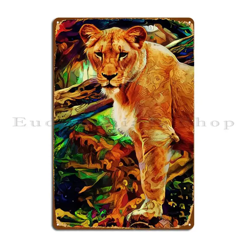 

Lion In The Forest Metal Sign Cinema Garage Decoration Cinema Designs Wall Decor Tin Sign Poster