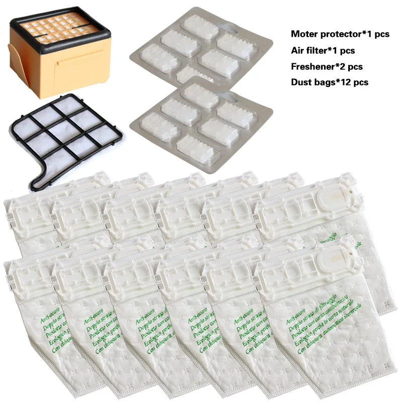 

Multi-sets HEPA filter motor protection filter freshener dust Bags for vacuum cleaner Folletto Vorwerk Kobold VK135 VK136 VK369