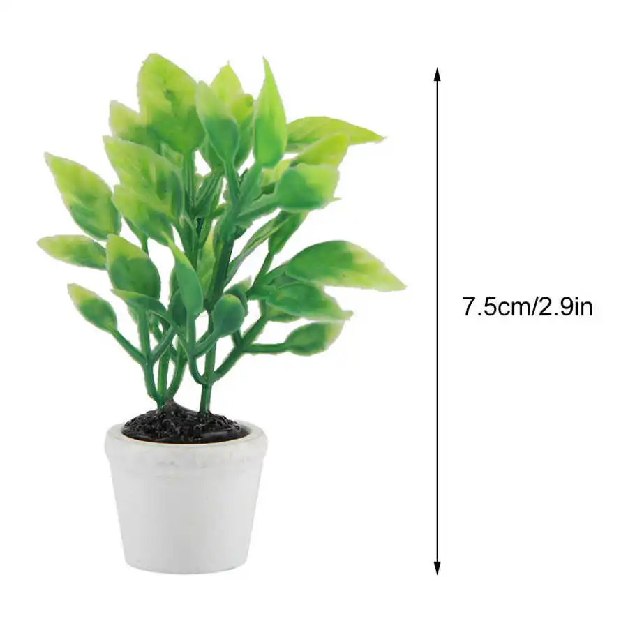 1:12 Кукольный домик цветы мини-дерево в горшке миниатюрный бонсай сад балкон