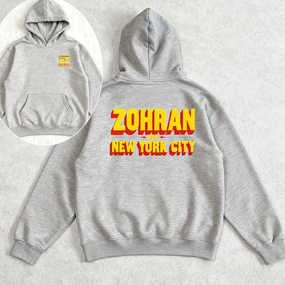Фото ZOHRAN FOR NEW YORK CITY Толстовка с длинным рукавом NYC's First Muslim Mayor Vote Zohran Rank Zohran Progressive Democrats Мужская одежда №4