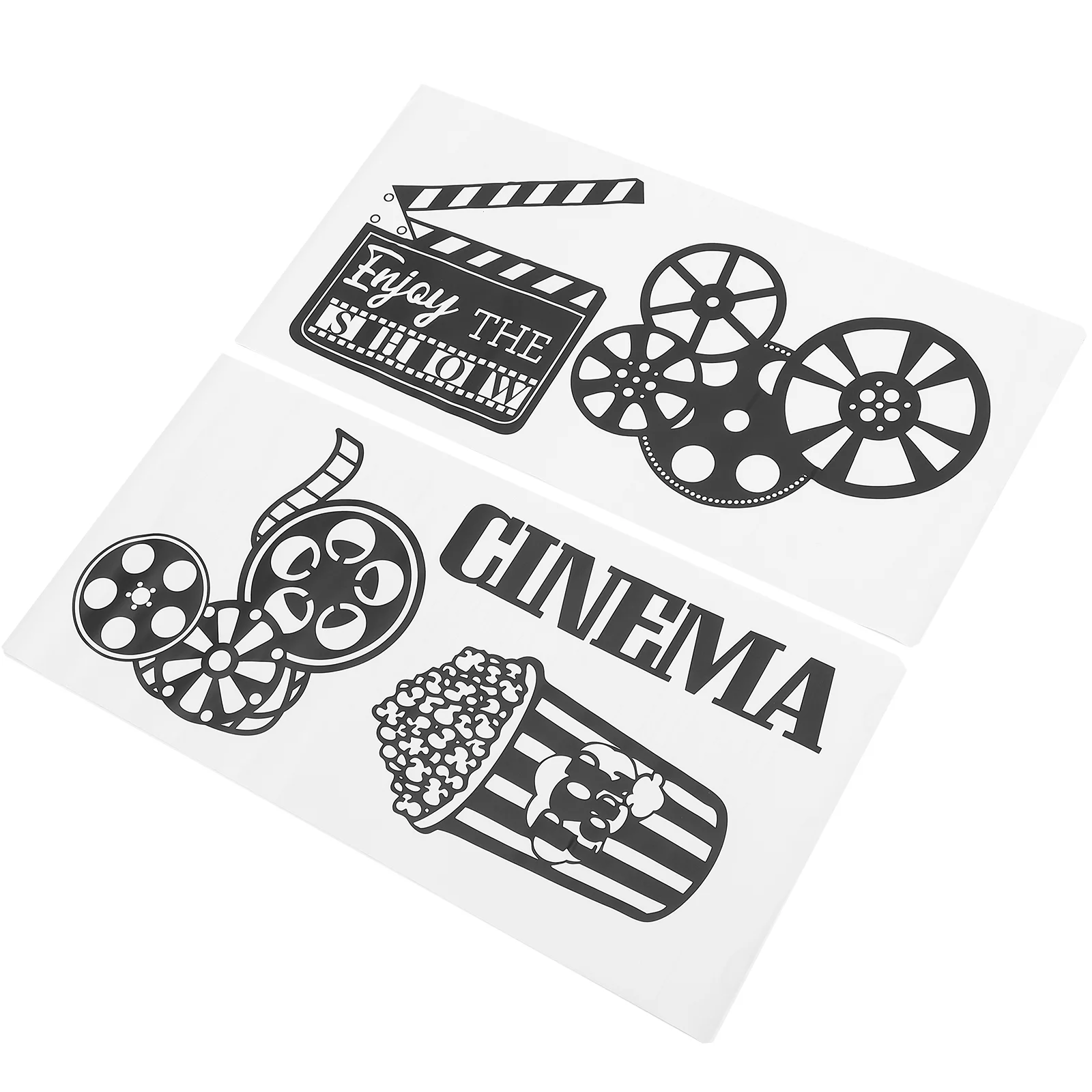 

Retro Decor Movie Theater Adhesive Decals Home Poster Vintage Room Pvc Wall Bedroom Sticker