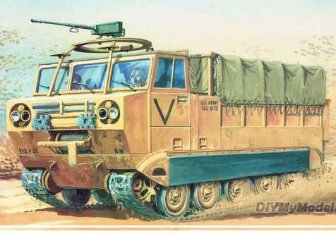 

DIYMyModeI USA M548a1 tracked ammunition transport vehicle DIY Handcraft Paper Model KIT Handmade Toy Puzzles Gift Movie props