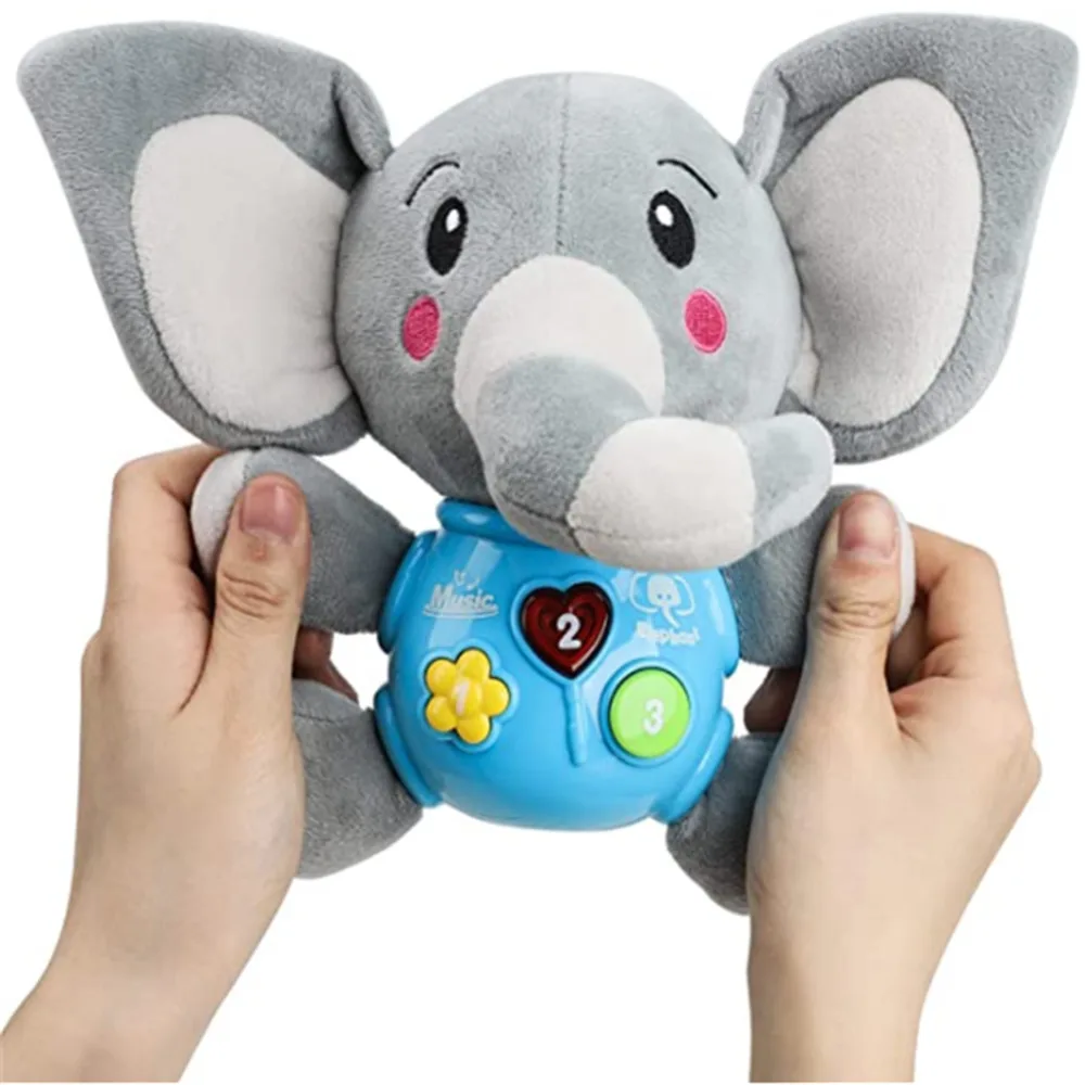 

Baby Toys 0-12 Months Plush Baby Elephant Fawn Calf Cow Bear Newborn Baby Musical Toys 6-12 Months Baby Boys Girls Toddler Gifts