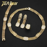 zeadear hole sale quality gold plated chain high end fine hawaiian customized hawaii gold jewelry set wedding for women