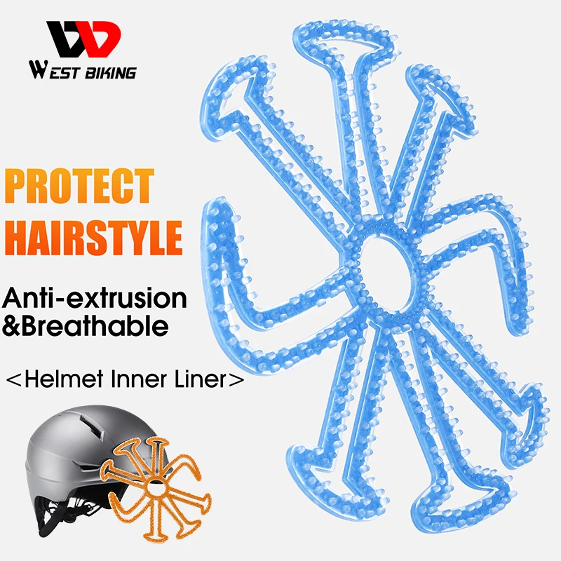 WEST BIKING Cycling Helmet Liner Pad Silicone Helmet Pad Ventilate Silicone Breathable Anti-deformation Cycling Helmet Liner Pad