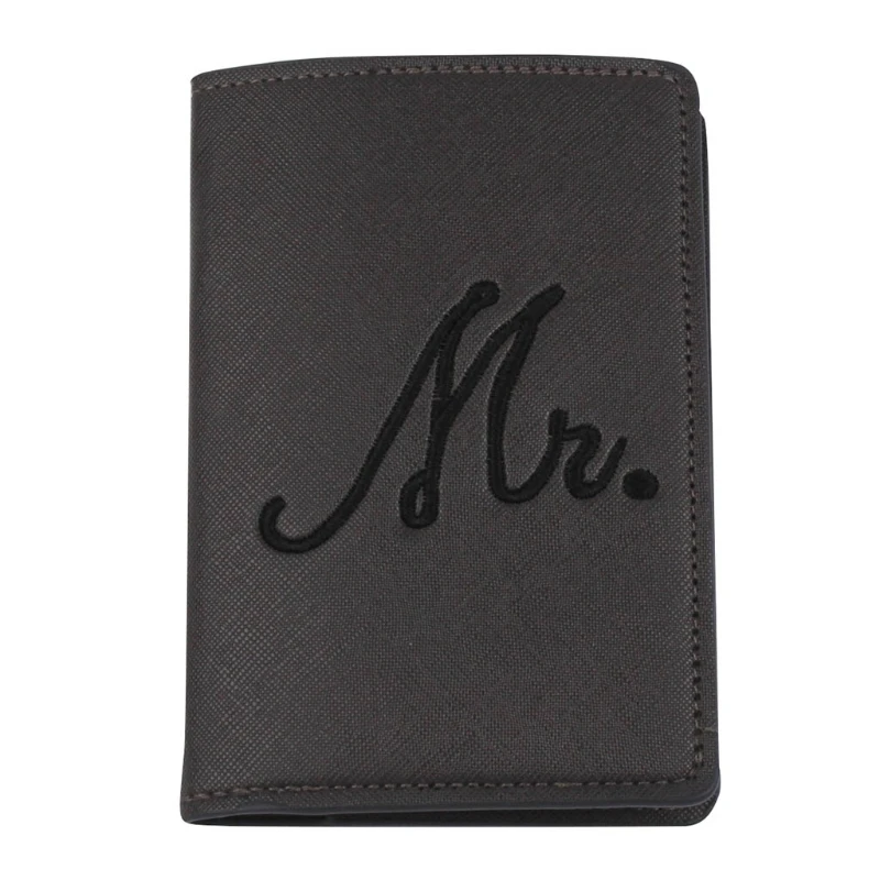 

Mr and Mrs PU Leather Bride Groom Passport Covers Holder Card Protector for Case