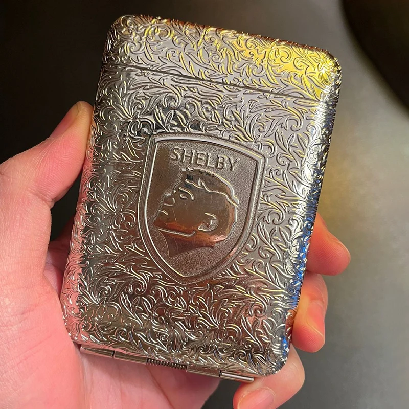 

Peaky Blinders Shelby Same Style Cigarrette Cases Retro Cigarrette Vintage Long Women Cigarettes Box Holder Men Smoking Tool