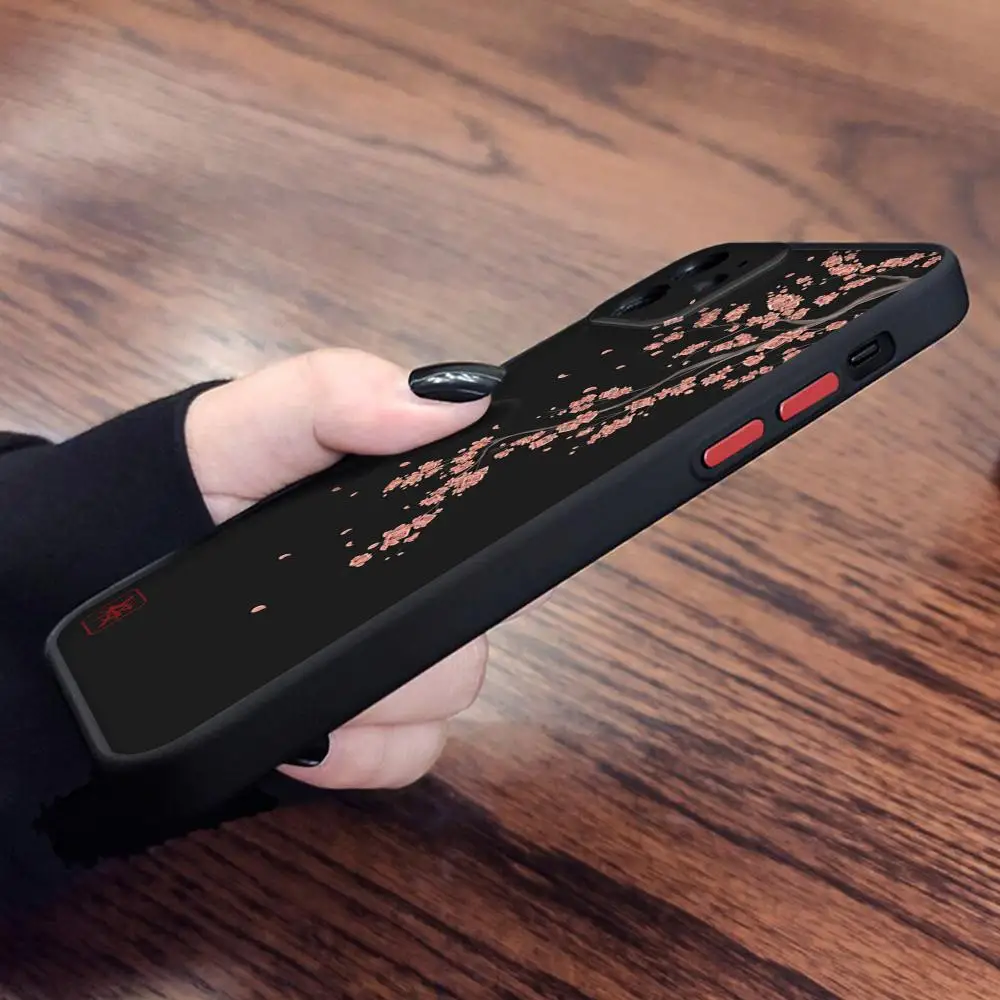 Розовый чехол для телефона Сакура в японском стиле iPhone 15 14 11 12 Pro 13 16 MAX XR XS