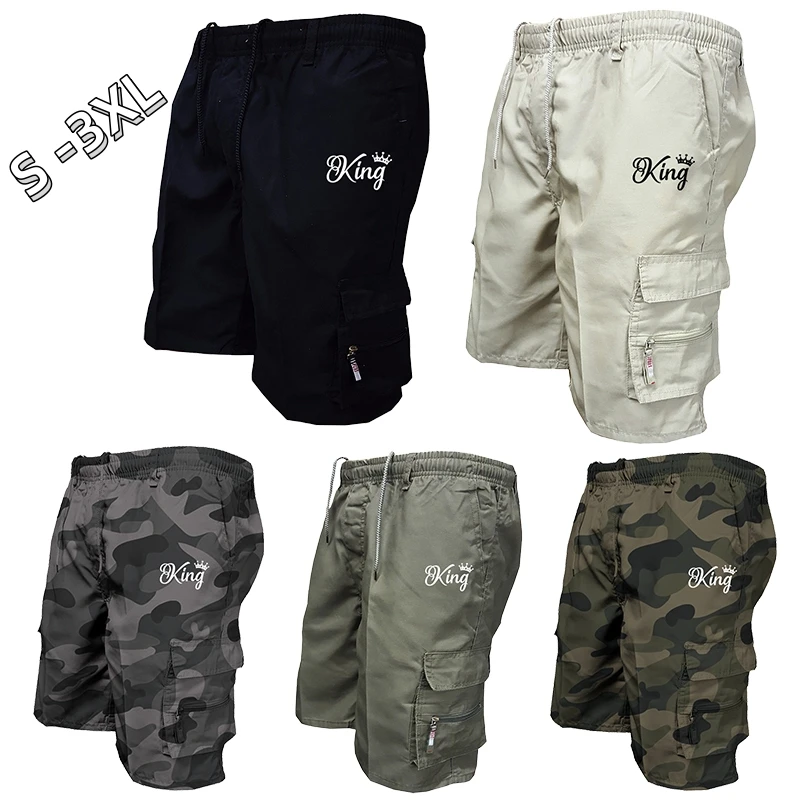 Летние мужские шорты-карго повседневные короткие брюки модные свободные