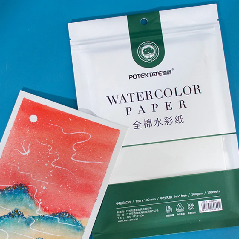 100% хлопчатобумажная Акварельная бумага 16 к/32 к книга 300 г для масла палочка
