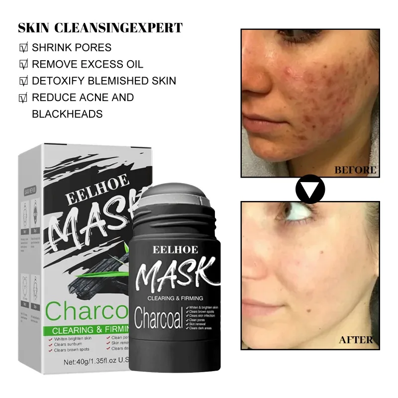 

Solid Mask Cleansing Clay Mask Moisturizing Bamboo Charcoal Facial Mud Mask Stick Oil Control Remove Blackhead Cleansing Pores