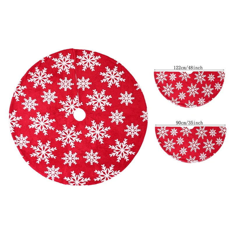 

Christmas Tree Skirt - Snowflake Tree Skirt Xmas Tree Carpet For Christmas Decorations Indoor Outdoor