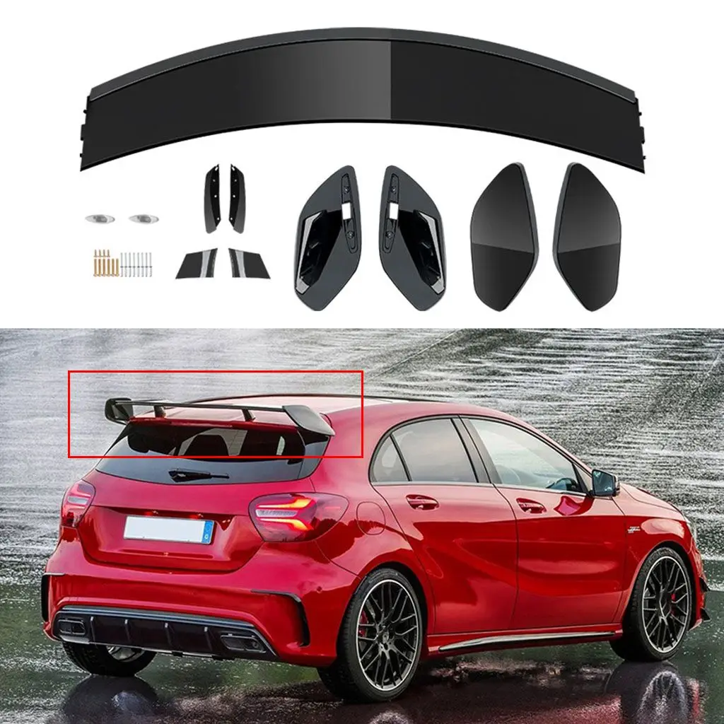 

Для Mercedes Benz A-Class W176 2013-2018 спойлер для хэтчбека ABS A160 A180 A200 A250 A45 5-дверное крыло на крышу