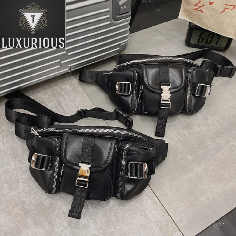

Fashion Design Unisex Crossbody Bags 2024 New Trend Men's Waist Packs Casual Travel Multifunction Waterproof Chest Pack Male
