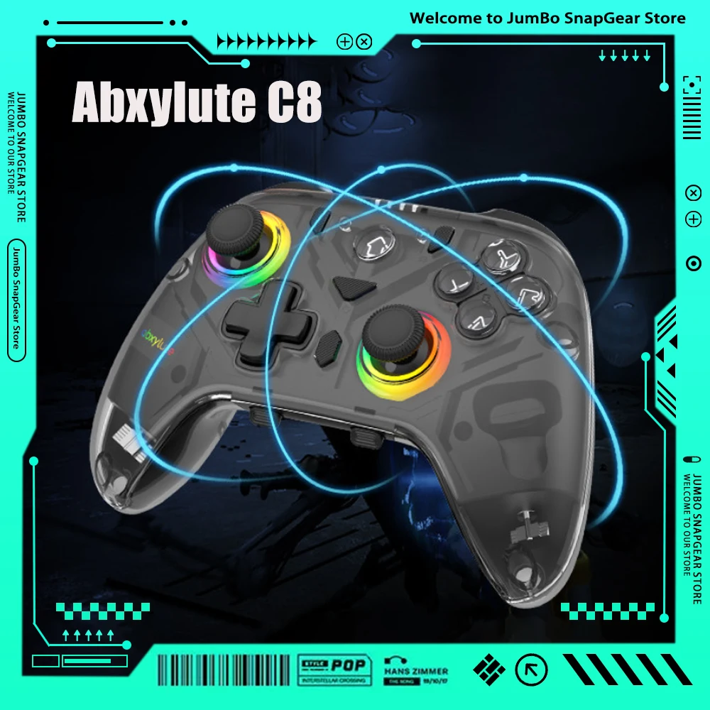 Фото Беспроводной игровой контроллер Abxylute C8 с Bluetooth, три режима подключения, джойстик с датчиками Холла, эргономичная рукоятка, для ПК, Switch, iOS, Android, Steam Deck №1