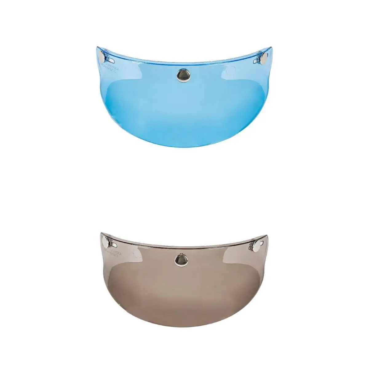 

2pcs 3-Snap Motorcycle Visor Peak Sun Transparent