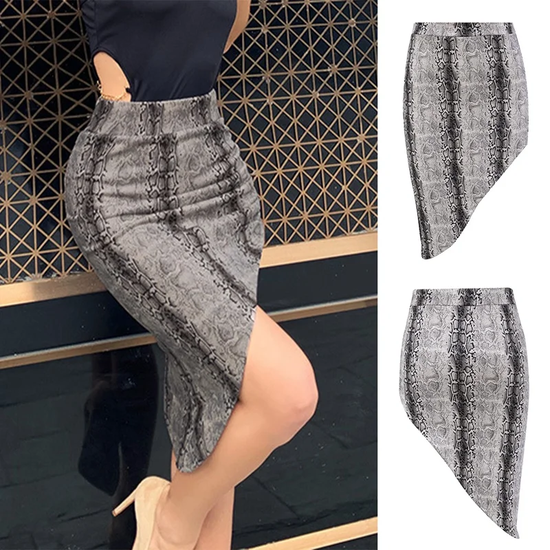 

Women's Short High Waist Tight-Fitting Mini Pencil Skirt Gradient Irregular Hip Skirt