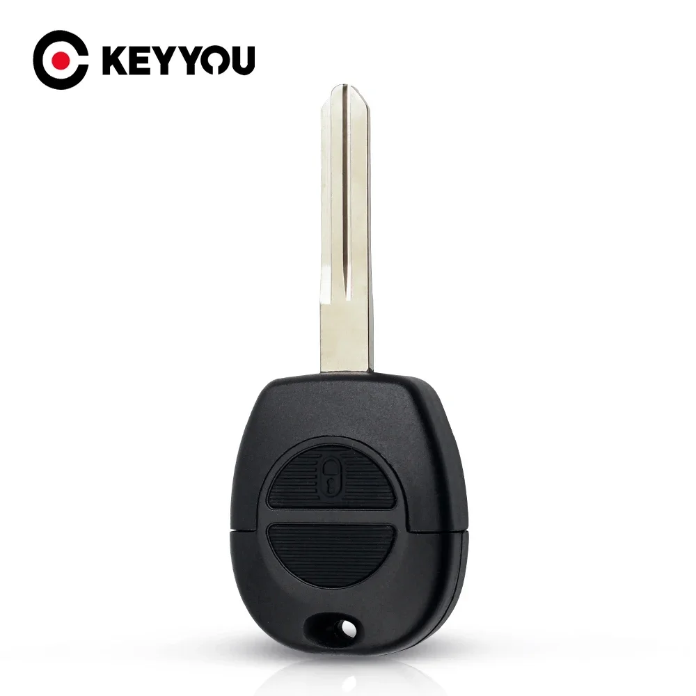 

KEYYOU 2-кнопочный чехол для дистанционного ключа автомобиля, комбинированный чехол с необрезанным лезвием для Nissan Primera Micra Terrano Almera X Trail, флип-брелок для ключа автомобиля