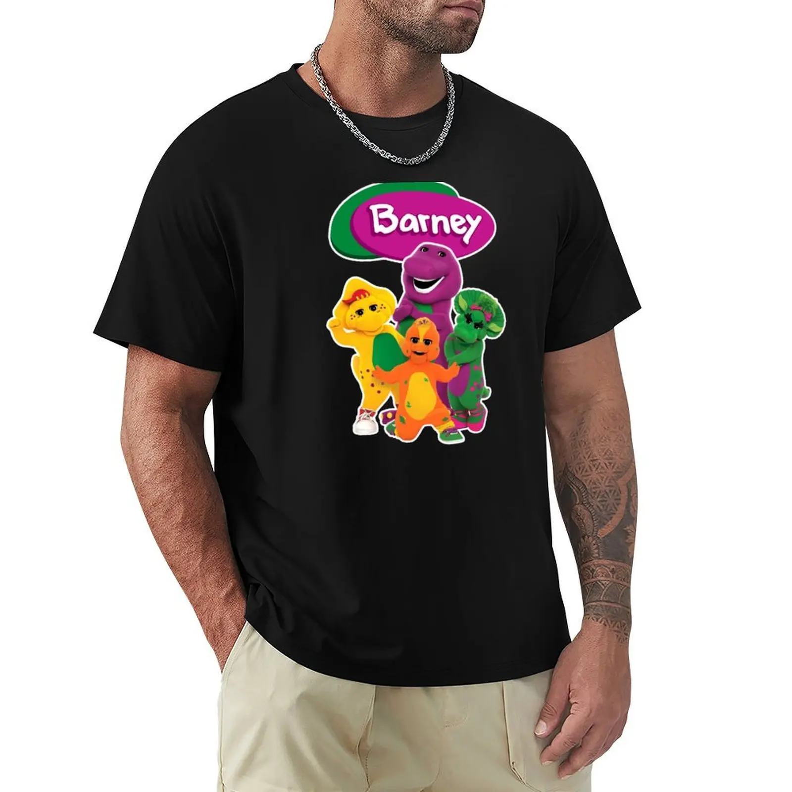 Фото Футболка Barney (Barney & Friends) из мягкого хлопка с коротким рукавом для повседневной носки. №1