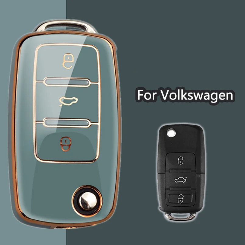 Чехол для автомобильного ключа чехол Volkswagen VW Polo Tiguan Passat B5 B6 B7 Golf EOS 4 5 6 Scirocco Jetta MK4 MK6
