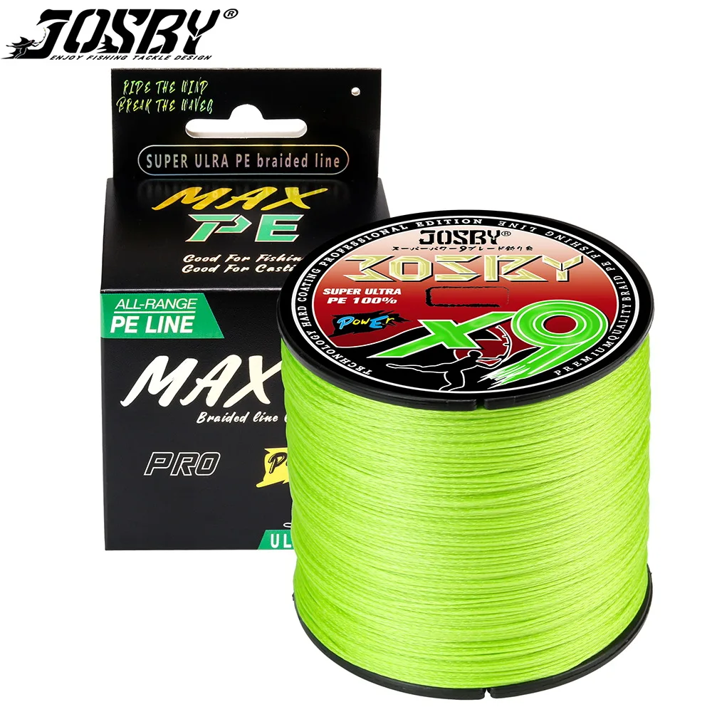 

JOSBY Braided Fishing Line 9/8 Strands 300M 500M 100M Multifilament PE Wire 10LB-100LB Strong Japan Cord For Carp Accessories