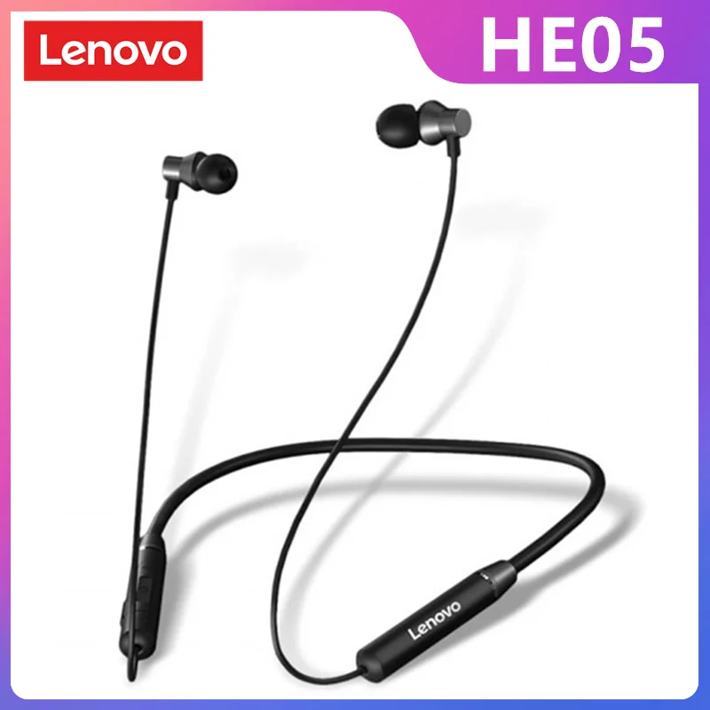 

Bluetooth-наушники Lenovo HE05, IPX5, с системой ШПД