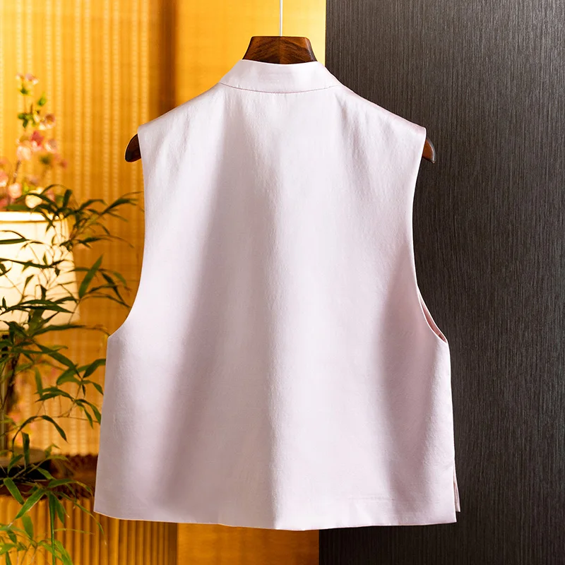 Элегантная новая китайская шелковая шерстяная асимметричная куртка с вышивкой