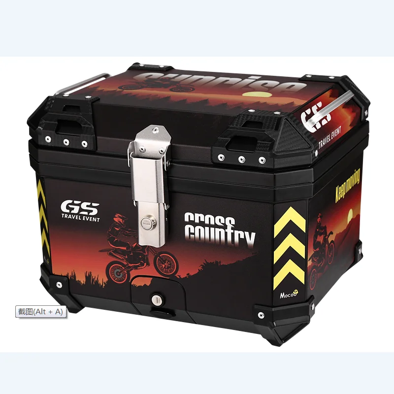 

57l Motorcycle Top Box Trunk Helmet Storage Box Motorcycle Tail Boxes General motor cases