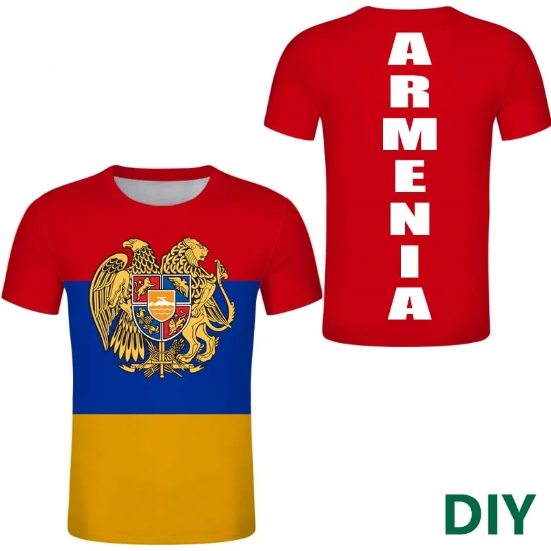 

Armenia Replublic T Shirt Diagonal Stripes Shirt Red Flag Tee Youth Clothing Summer Casual Streetwear T Shirt