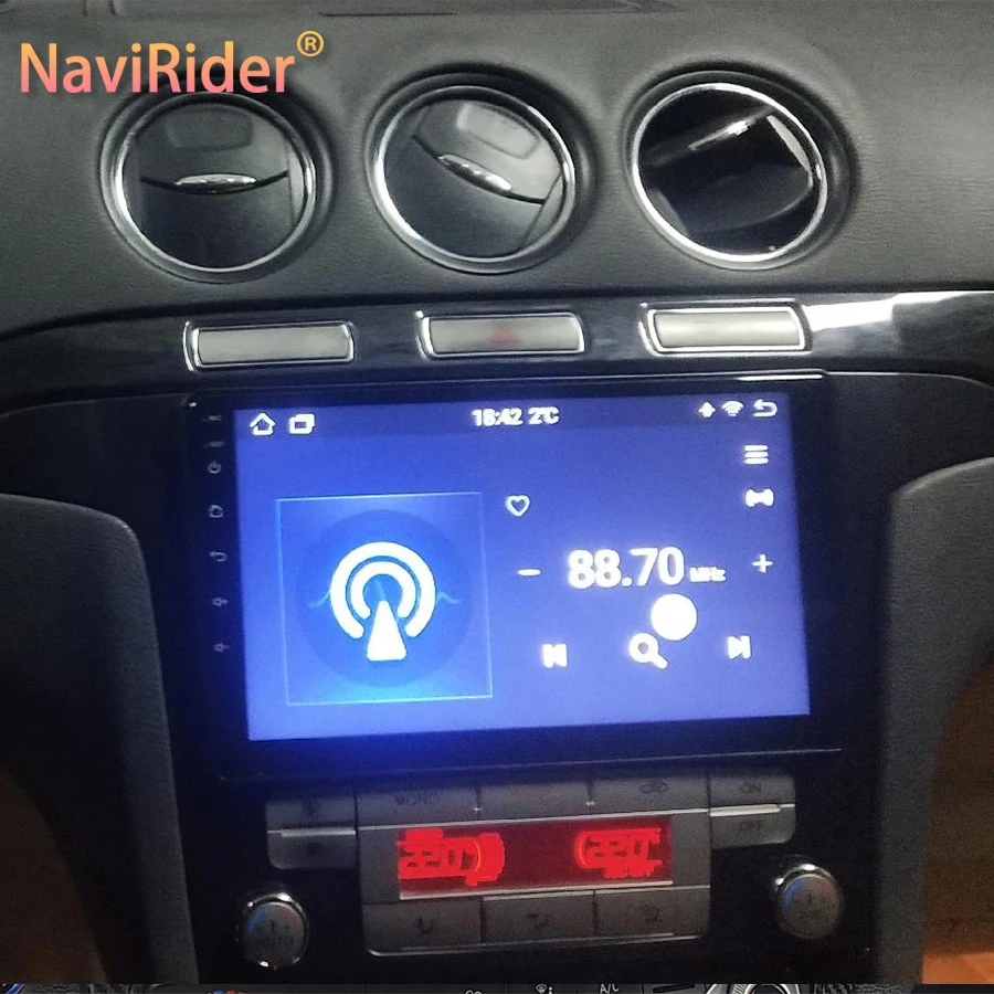 8 + 128 ГБ AI Голосовое управление Android 13 Беспроводная Автомагнитола CarPlay для Ford S Max