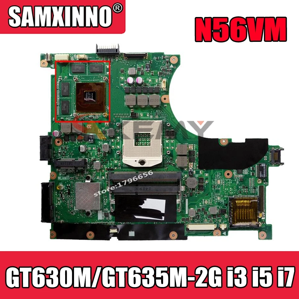 

Материнская плата Akemy N56VJ/N56VM для ноутбука Asus N56VM N56VZ N56VJ N56V, протестированная оригинальная материнская плата GT630M/GT635M-2G поддержка i3 i5 i7