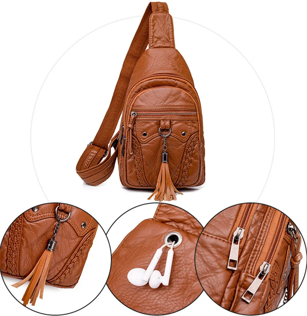 Bags for Women 2023 New Luxury Handbags Women Chest Pack Sling Crossbody Bags Waterproof Female Chest Bag Retro Messenger Pack