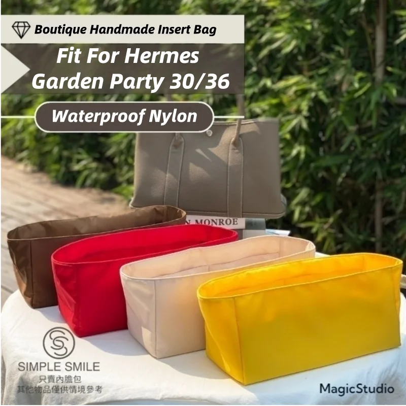 For HERMES Garden Party 30/36 Make up  Felt Cloth Handbag Organizer Insert Bag Travel Inner Purse Portable Cosmetic Bags