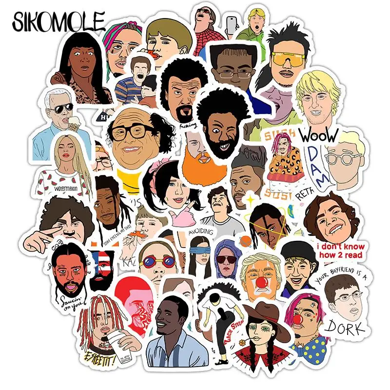 

10/30/50 шт. персонажи мультфильма «Друзья» стикеры аватарные игрушки «сделай сам» чемодан автомобиль скейтборд телефон ноутбук велосипед гра...