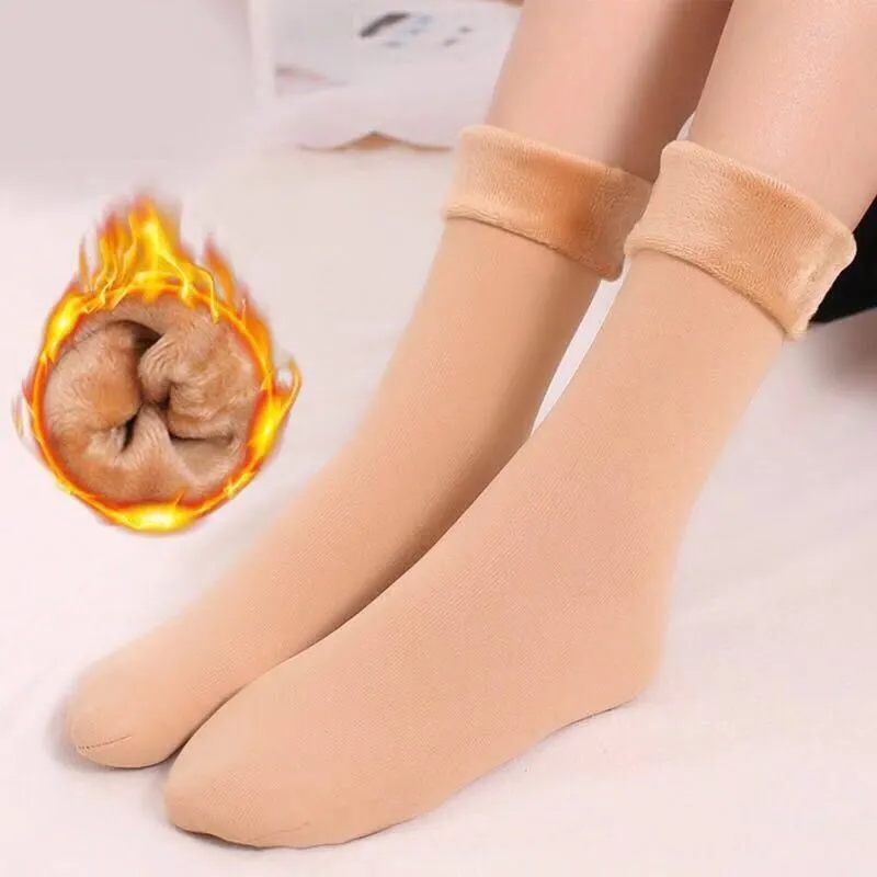 

Socks Women's soft and thickened plush warm medium tube socks in autumn and winter Floor snow socks Cold socks