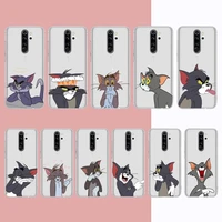 bandai tom and jerry phone case for samsung a51 a52 a71 a12 for redmi 7 9 9a for huawei honor8x 10i clear case