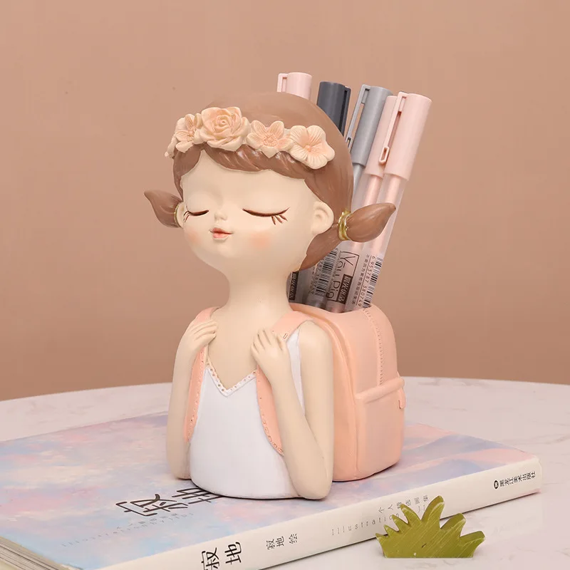 w nowoczesnym i prostym stylu mebli na biurko wysokiej klasy elegancka dziewczyna modelująca doniczka z żywicy dekoracja doniczkowa