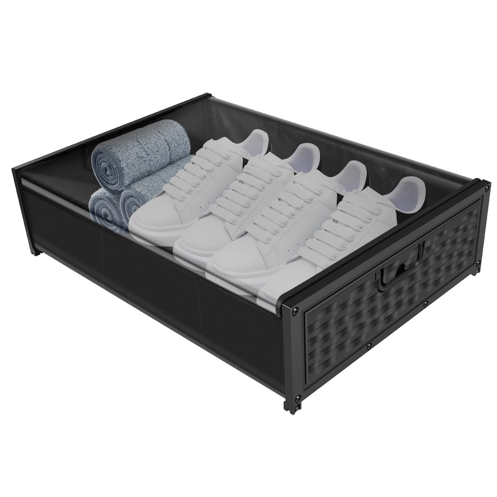 

NEW Under Bed Storage Containers with Wheels Rolling Under Bed Storage Bins with Clear Cover Breathable Underbed Storage Box